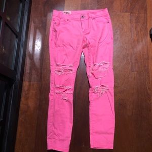 St Kiss Fusion Pink Ripped Skinny Jean 